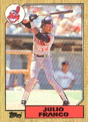 1987 Topps Baseball Cards      160     Julio Franco